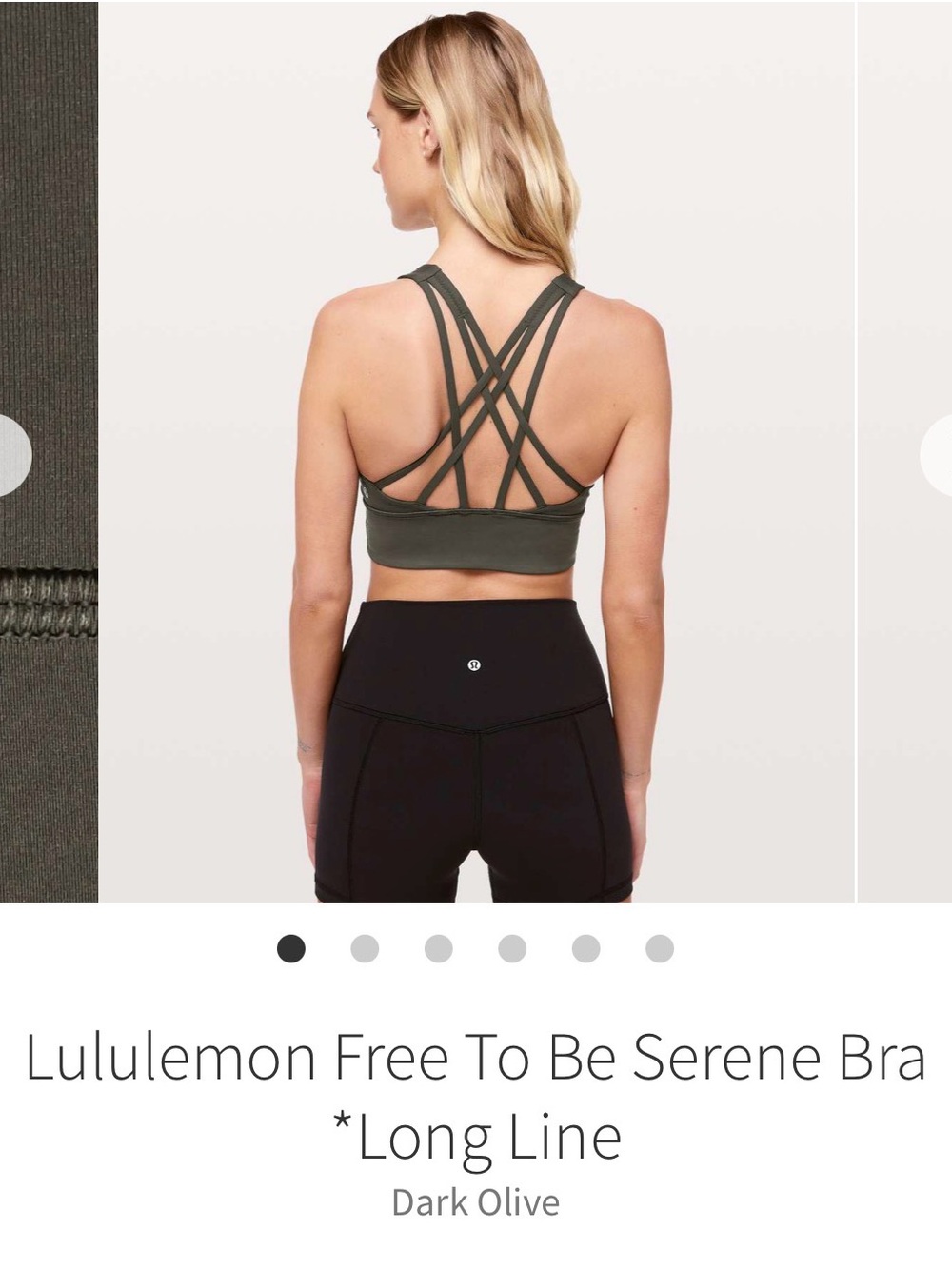 lululemon athletica Free To Be Serene Long Line Sports Bra - Dark Olive